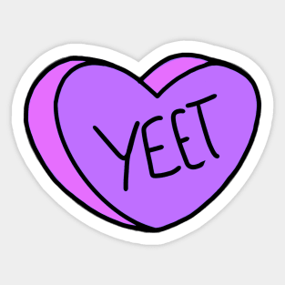 Purple Heart Yeet Sticker